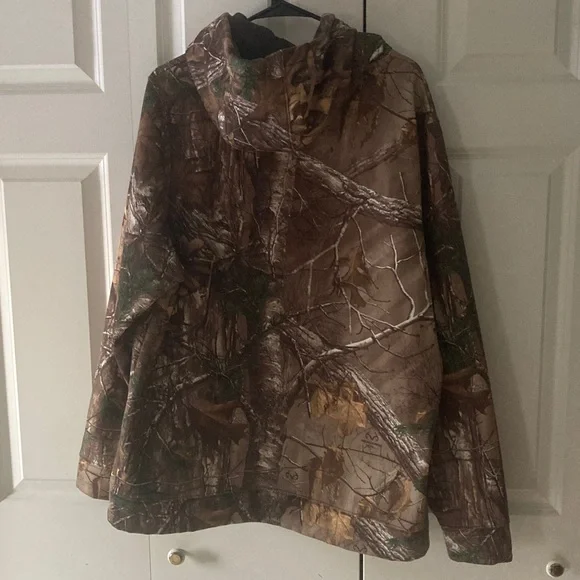 Under Armour mens XL real tree extra camo hoodie outdoor hunting fishing logo - Picture 2 of 6